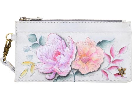 Anuschka Clutch Wristlet Organizer Bel Fiori Leather For Cheap