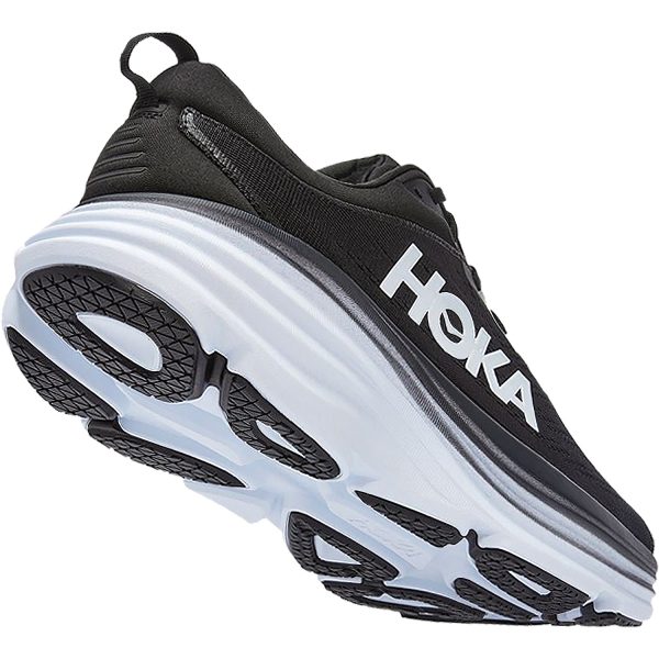 Men s Hoka Bondi 8 Black White Mesh For Discount