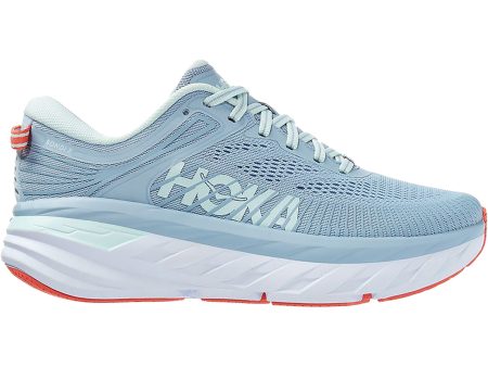 Women s Hoka Bondi 7 Blue Fog Blue Glass Mesh Hot on Sale