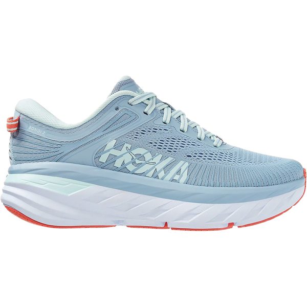 Women s Hoka Bondi 7 Blue Fog Blue Glass Mesh Hot on Sale