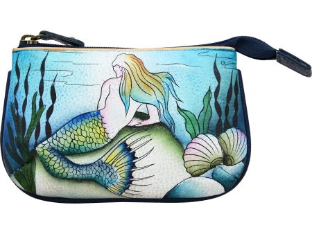 Anuschka Medium Zip Pouch Little Mermaid Leather Sale