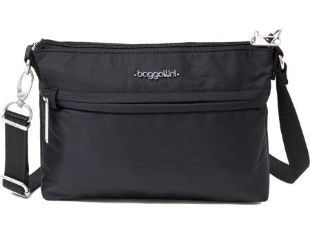 Baggallini Anti-Theft Memento Crossbody Bag Black Nylon Online now