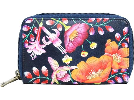 Anuschka Twin Zip Organizer Wallet Moonlit Meadow Leather Online