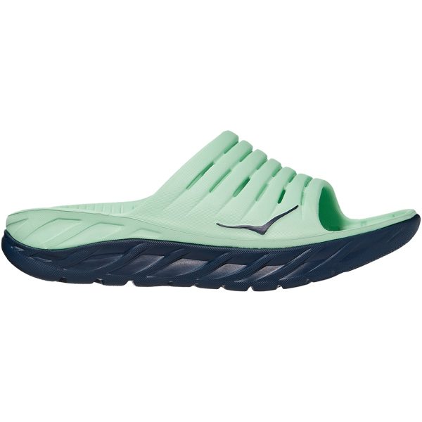 Men s Hoka One One Ora Recovery Slide Green Ash Outer Space EVA For Sale