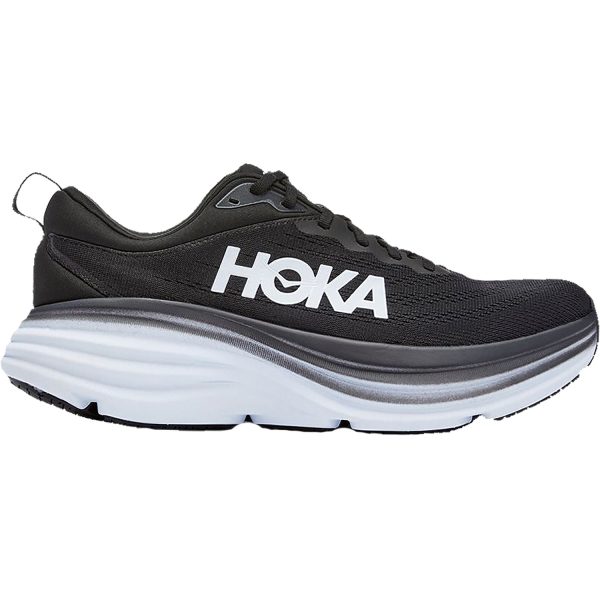 Men s Hoka Bondi 8 Black White Mesh For Discount