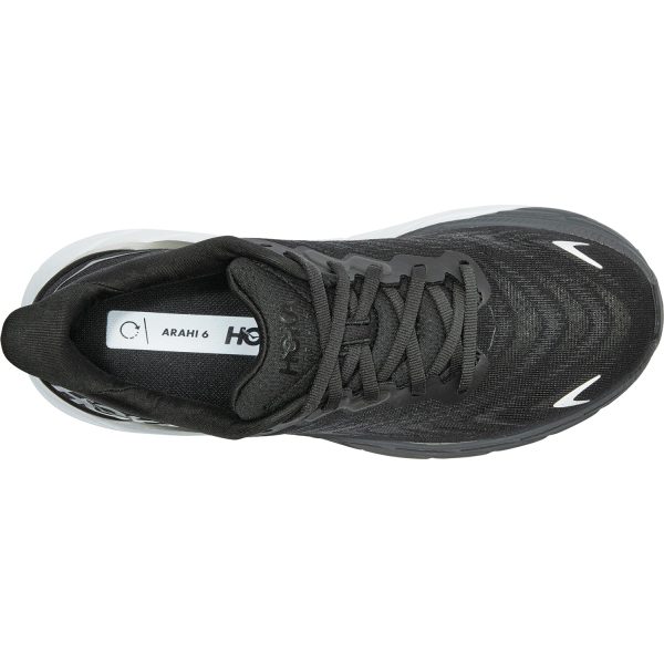 Women s Hoka Arahi 6 Black White Mesh For Sale