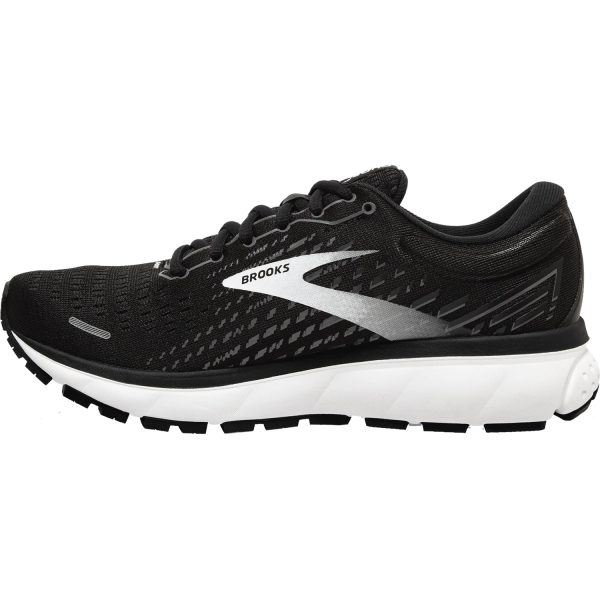 Women s Brooks Ghost 13 Black Blackened Pearl White Mesh For Sale