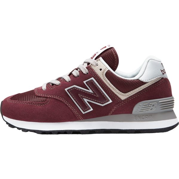 Women s New Balance WL574EVM Burgundy Suede For Cheap