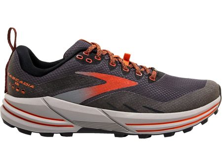 Men s Brooks Cascadia 16 GTX Black Ebony Cinnabar Mesh For Discount