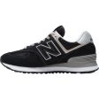 Women s New Balance WL574EVB Black Suede Online Hot Sale