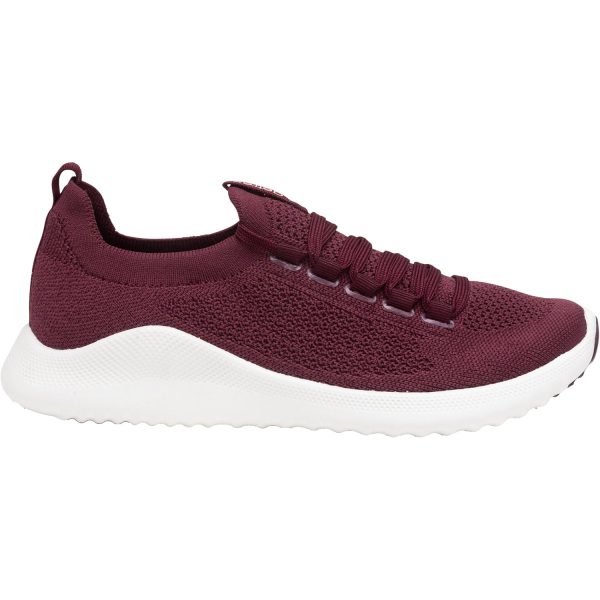 Women s Aetrex Carly Burgundy Stretchy Knit Fabric Online now