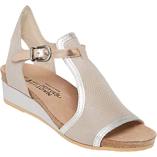 Women s Naot Fiona Beige Lizard Silver Rose Gold Nubuck Leather Sale