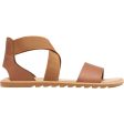 Women s Sorel Ella II Sandal Velvet Tan Leather Fashion