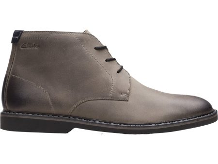 Men s Clarks Atticus LT Mid Dark Grey Leather Online