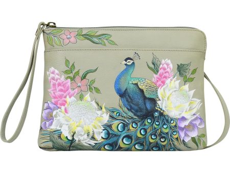 Anuschka Three-In-One Clutch Regal Peacock Leather Discount