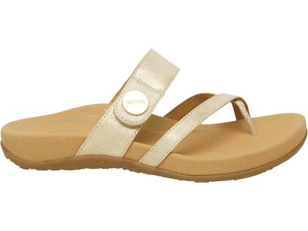 Women s Aetrex Izzy Light Gold Synthetic Online Sale