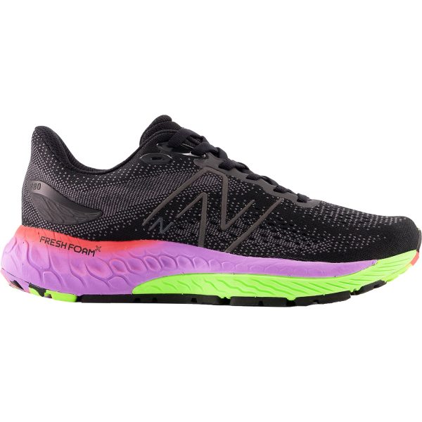 Women s New Balance Fresh Foam X W880T12 Black Pixel Green Electric Purple Mesh Fashion