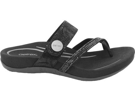 Women s Aetrex Izzy Black Sparkle Synthetic Sale