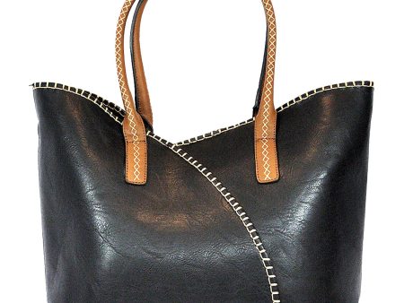 Women s Wear NE Wear 2 Piece Set Purse Black Faux Leather Discount